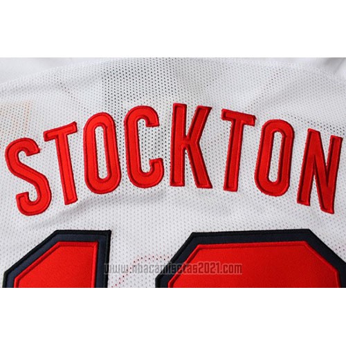 Camiseta USA 1992 John Stockton #12 Blanco